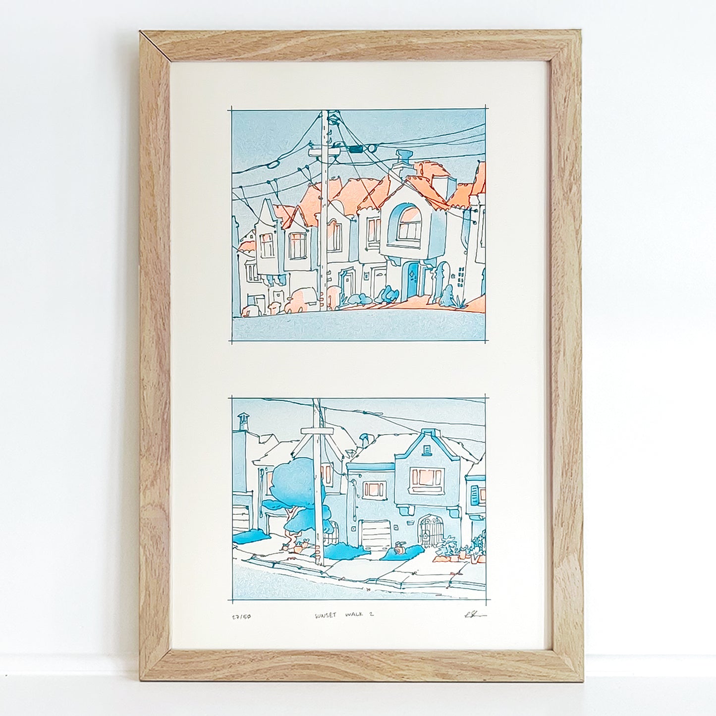 Sunset Walk 2 Riso Print